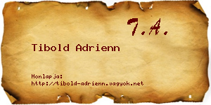 Tibold Adrienn névjegykártya